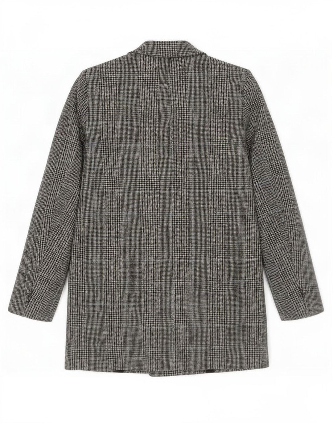 Cappotto doppiopetto da donna Zara vestibilità ampia UK 10 piccolo pied de poule grigio