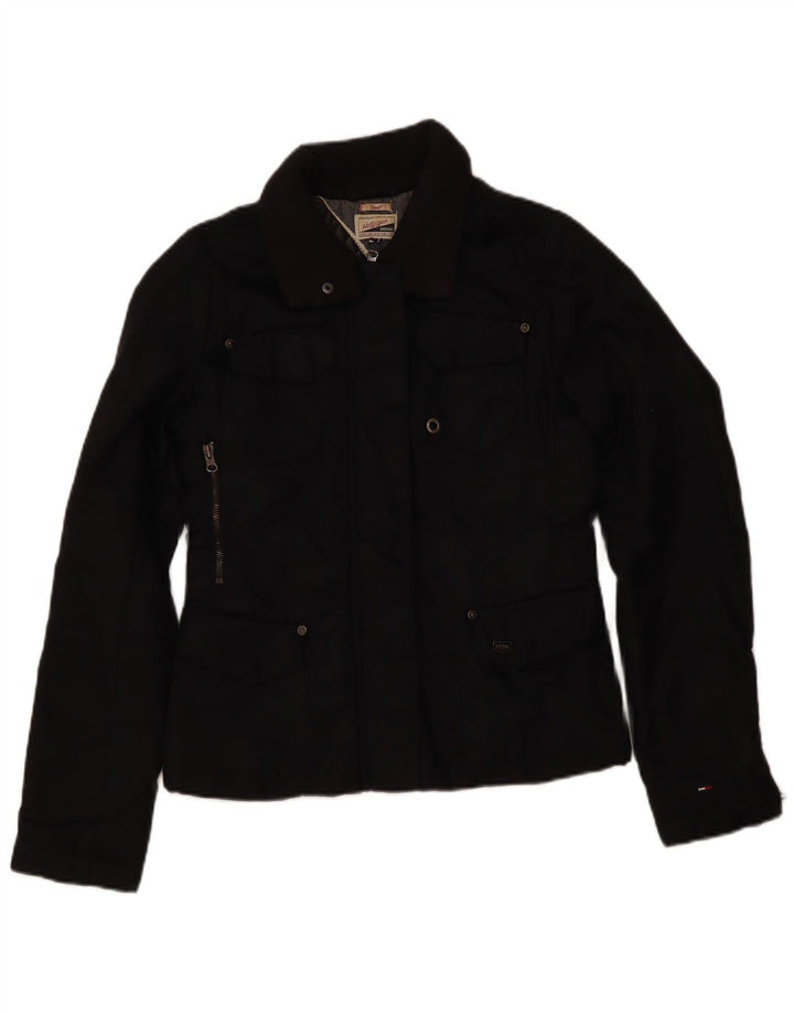 Giacca utility da donna Tommy Hilfiger UK 10 piccola nylon nero