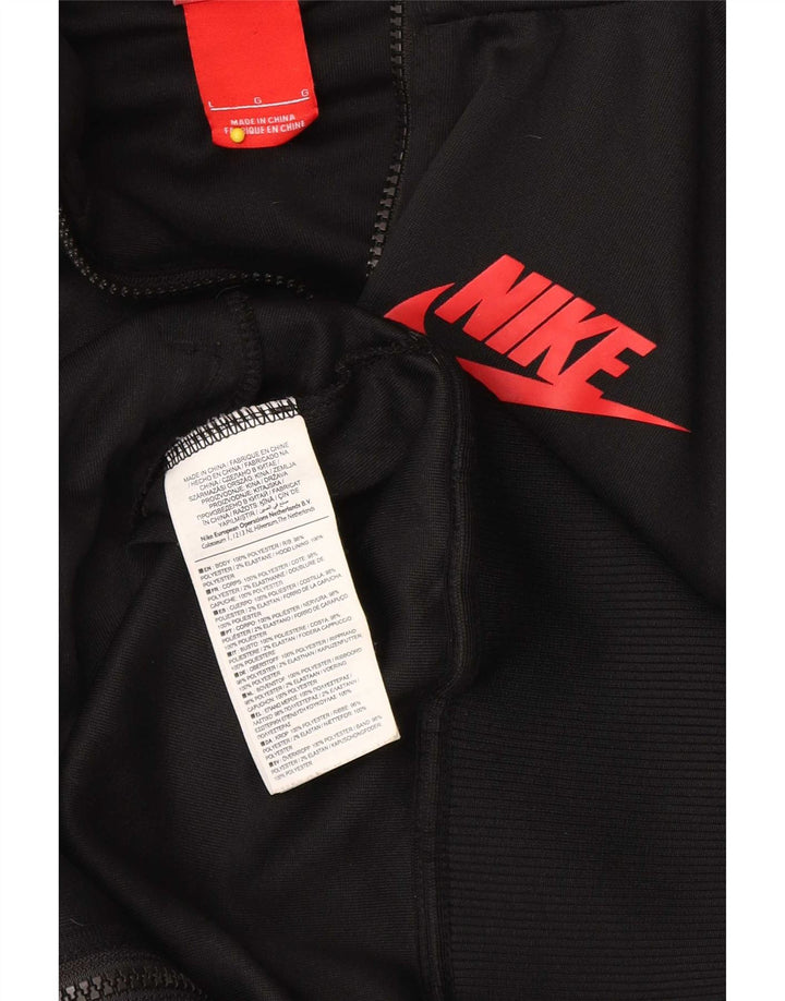 Felpa con cappuccio e zip Nike Air da uomo, grande, in poliestere color block nero
