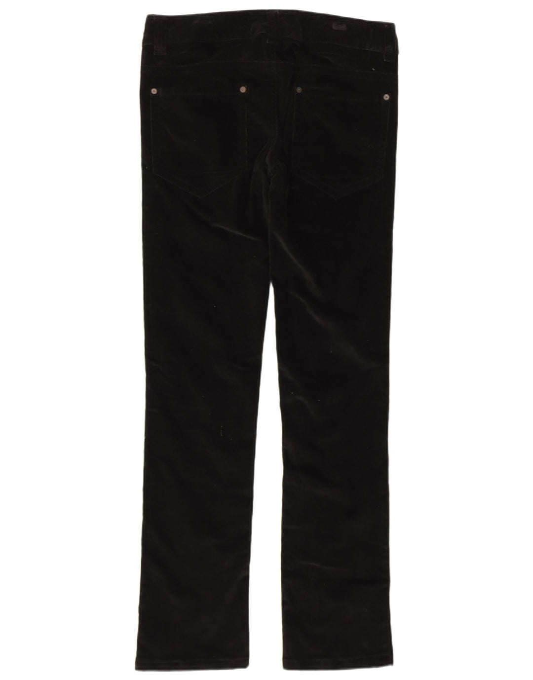 Pantaloni slim da donna in velluto a coste BENETTON IT 42 Medium W32 L32 Cotone Nero