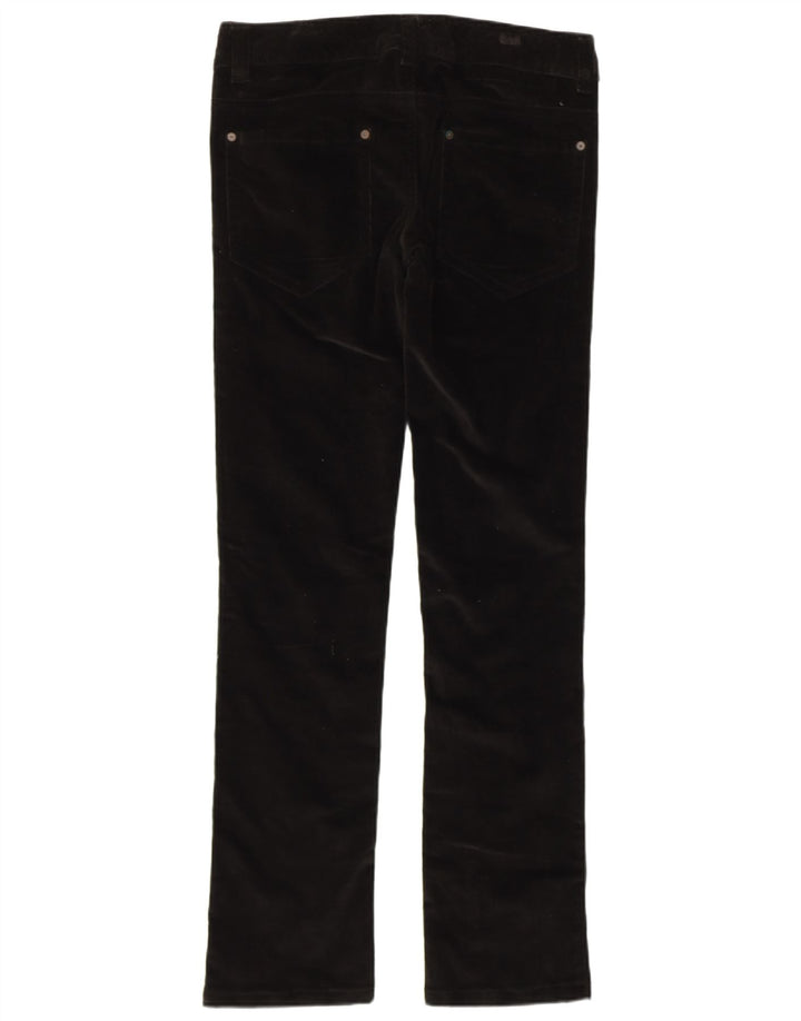 Pantaloni slim da donna in velluto a coste BENETTON IT 42 Medium W32 L32 Cotone Nero