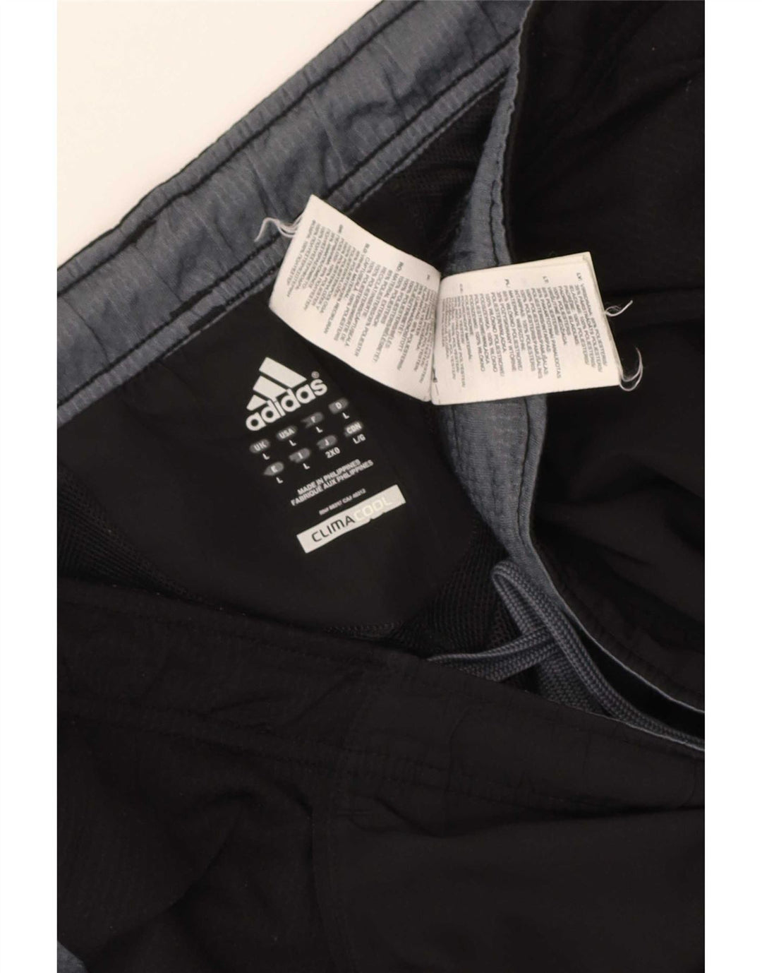 Pantaloni da tuta Adidas Climacool da uomo grandi in poliestere color block nero