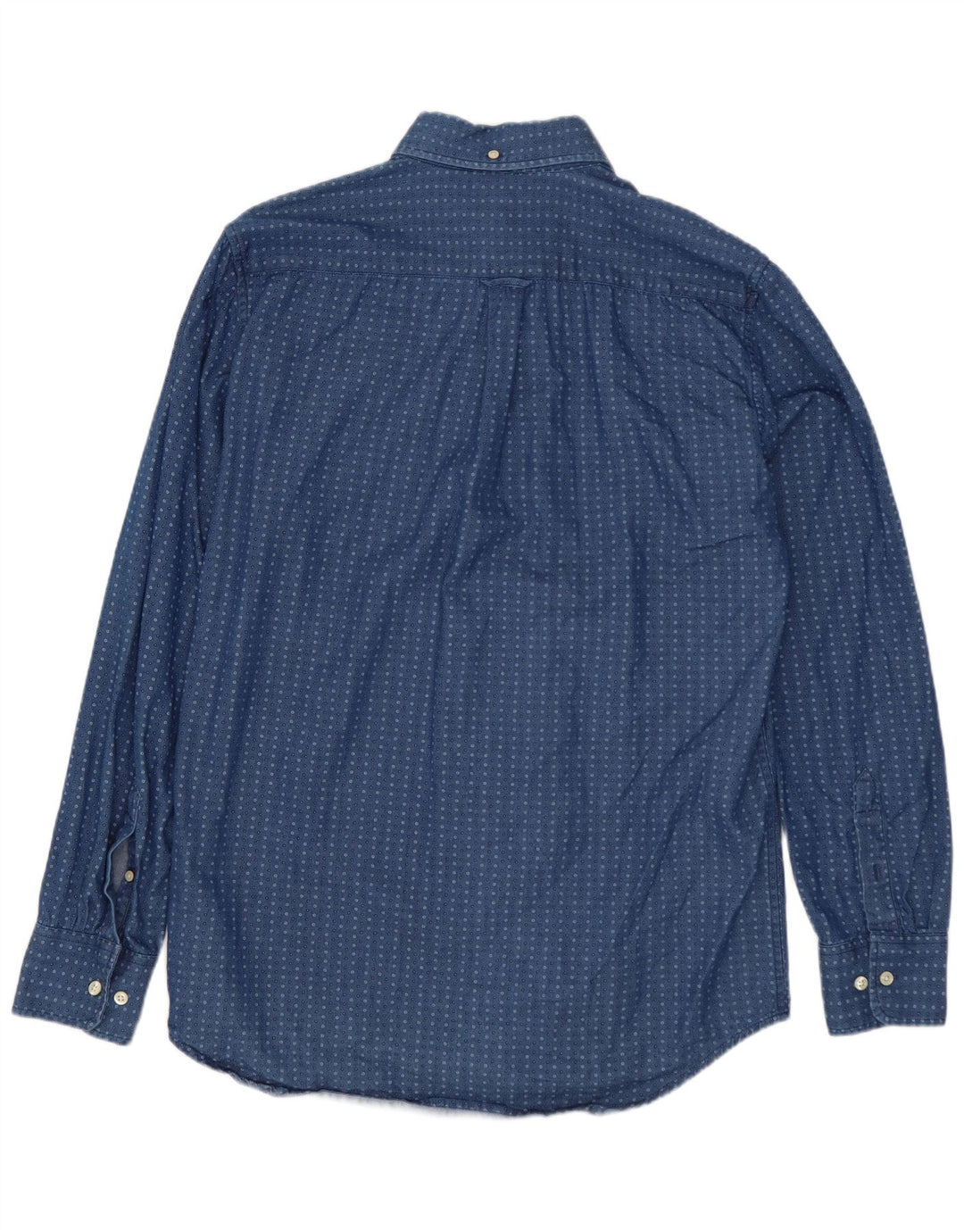 Gant Camicia in denim da uomo vestibilità regolare taglia 37/38 15 Cotone maculato blu medio