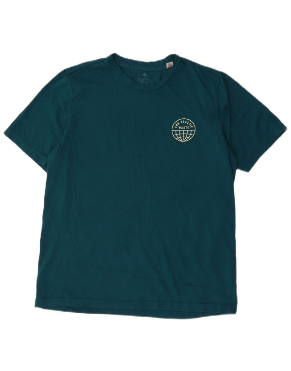 T-shirt grafica Adidas Aeroready da uomo in cotone verde medio