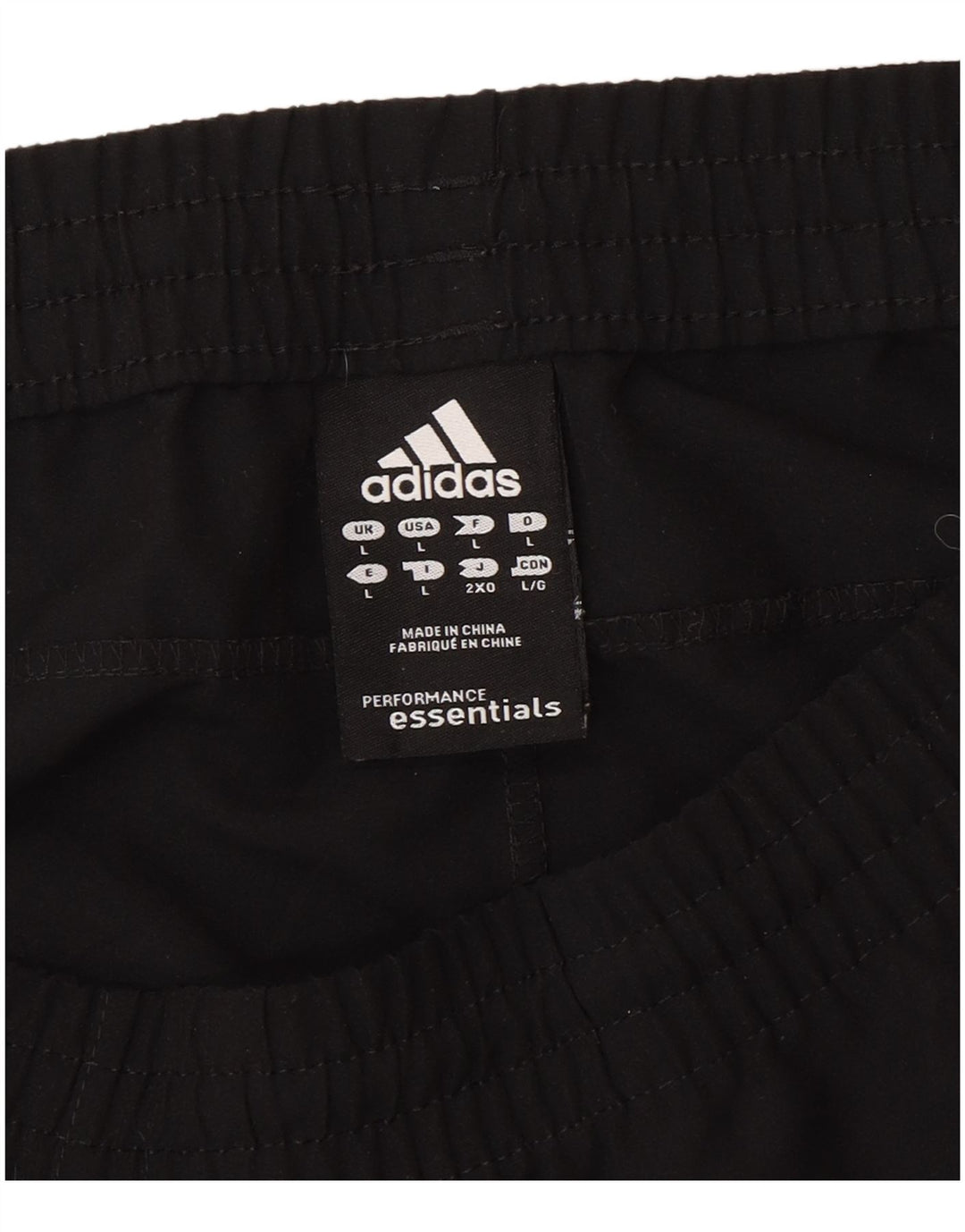 Pantaloni da tuta da uomo Adidas Large neri in poliestere