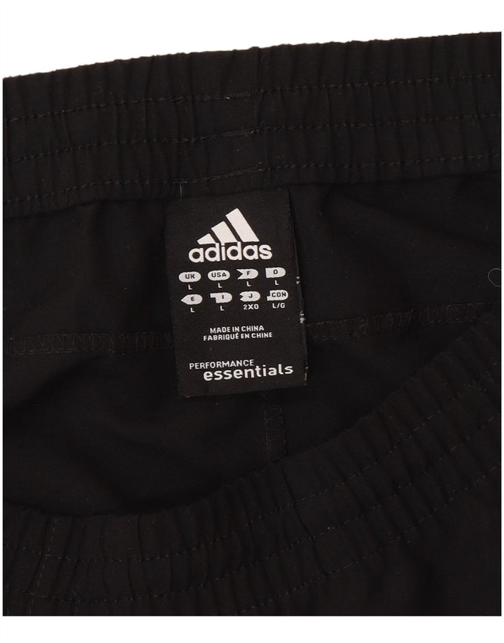 Pantaloni da tuta da uomo Adidas Large neri in poliestere