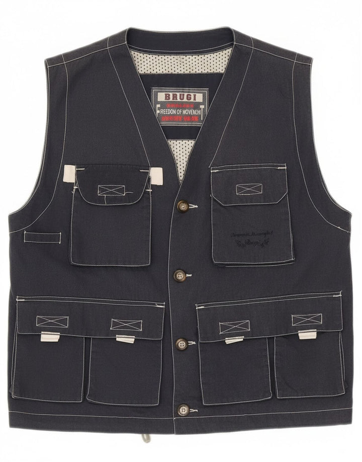 Gilet da uomo Brugi UK 40 grande poliestere blu navy