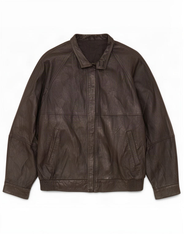 Giacca in pelle da uomo Alta Moda Firenze IT 56 3XL Nera