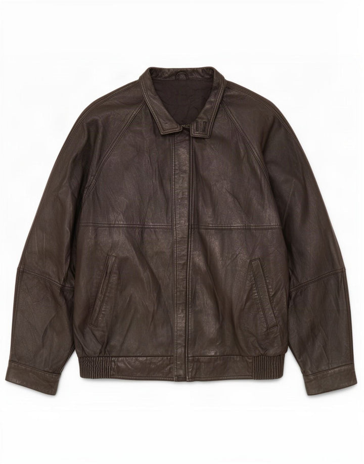 Giacca in pelle da uomo Alta Moda Firenze IT 56 3XL Nera