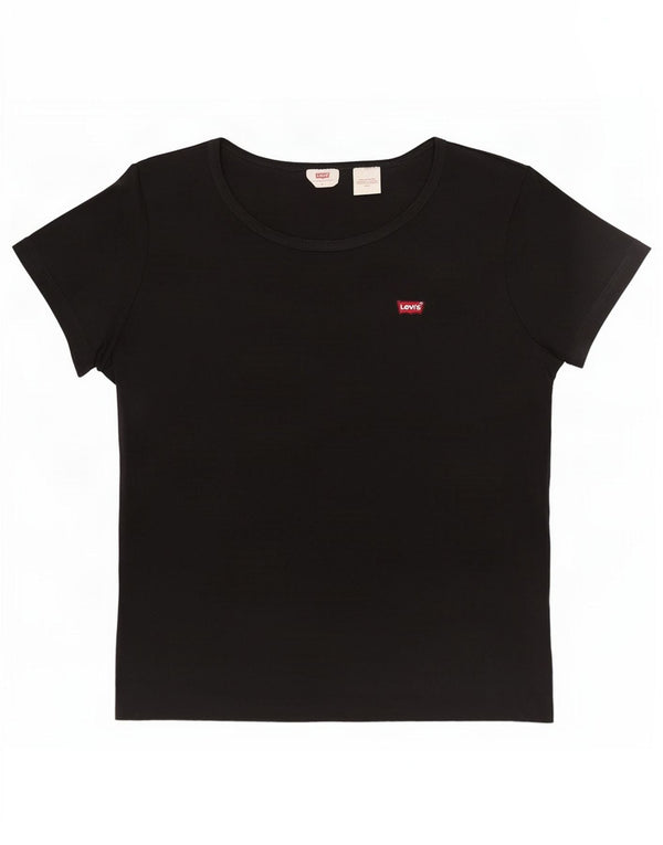 T-shirt da donna Levi's Top UK 14 grande cotone nero