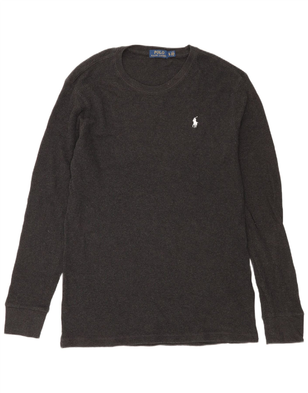 POLO RALPH LAUREN Top da uomo manica lunga XL cotone grigio