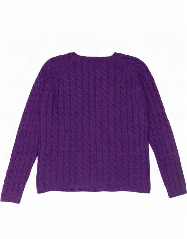Gap Womens Oversized Boat Neck Jumper Sweater UK 10 Small Purple Cotton