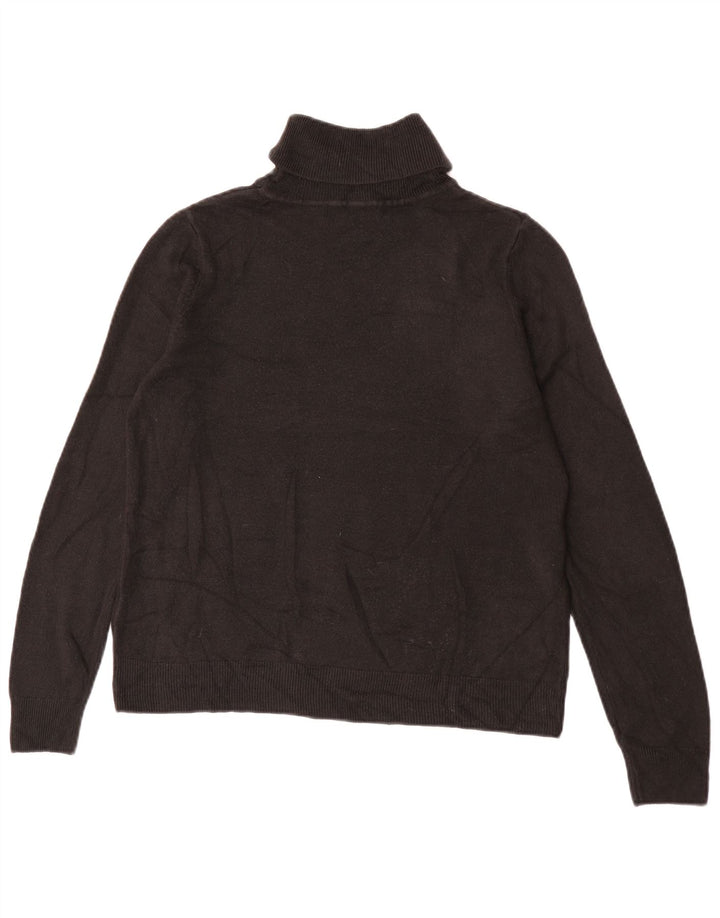 Maglione maglione a collo alto da donna Marks & Spencer UK 16 grande acrilico nero