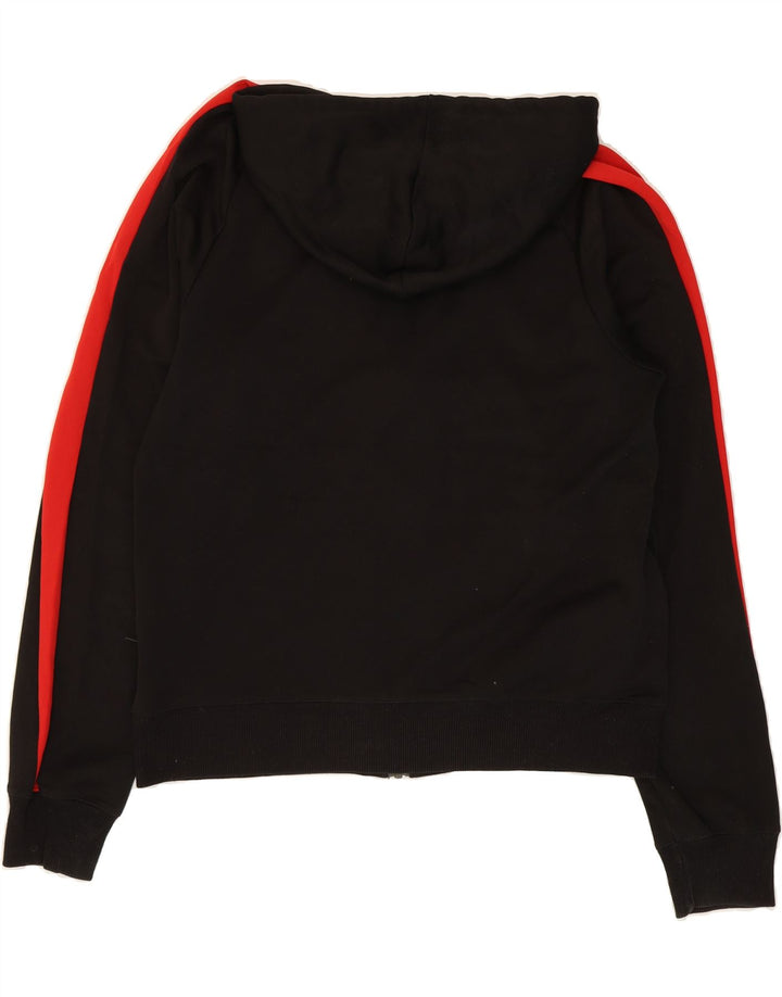 PUMA Mens Graphic Zip Hoodie Sweater Large Black Colourblock Polyester Vintage Puma and Second-Hand Puma from Messina Hembry 