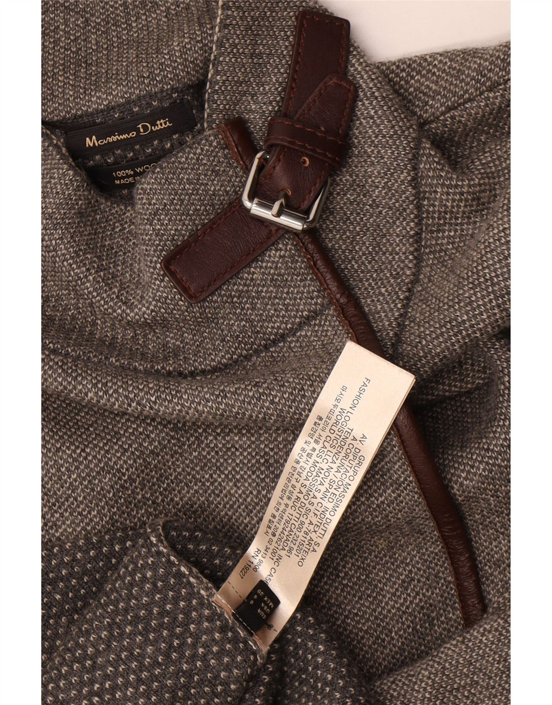 Maglione cardigan oversize con maniche a 3/4 da donna Massimo Dutti UK 10 piccolo grigio