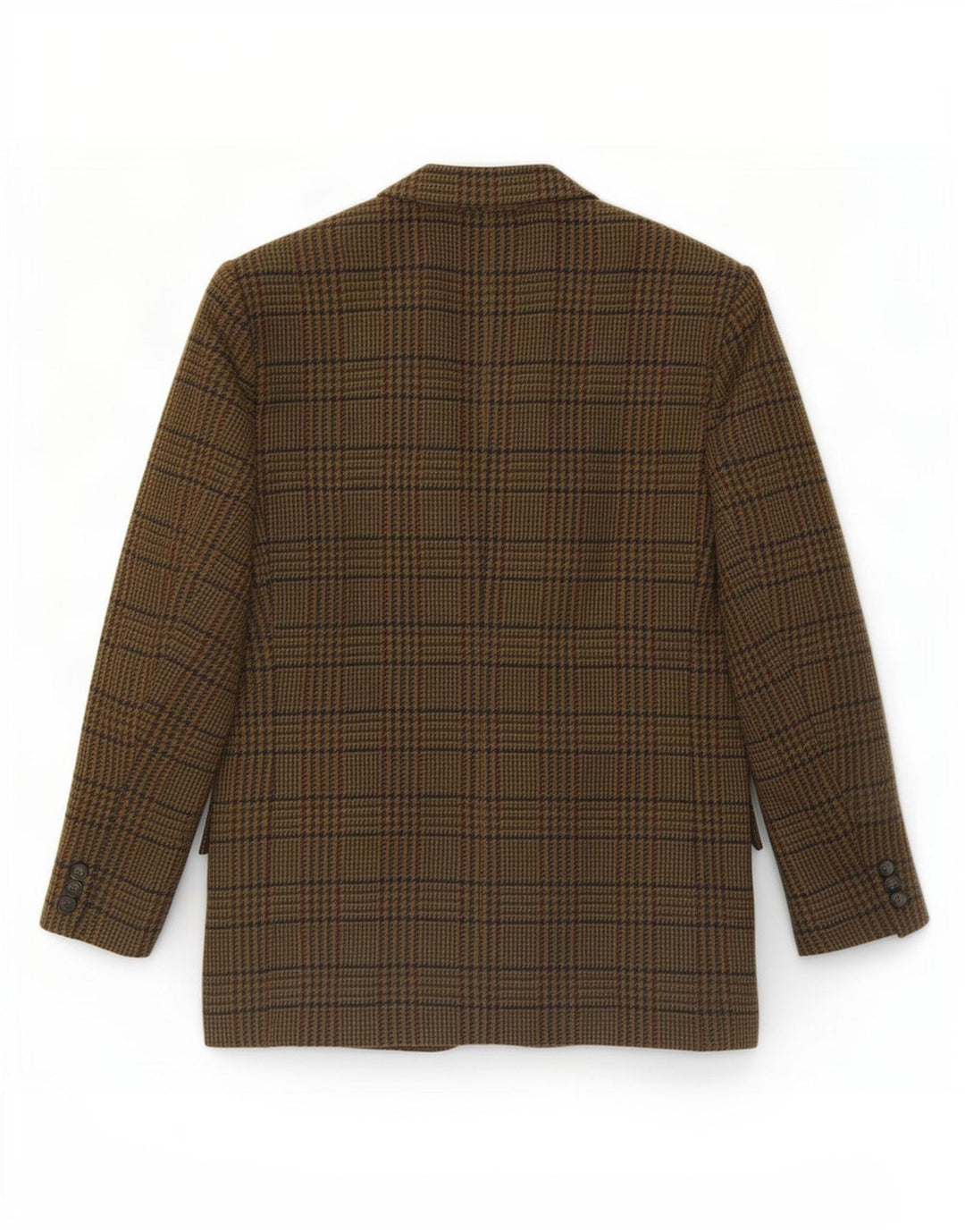 Giacca blazer vintage da uomo a 2 bottoni IT 54 2XL Lana pied de poule kaki