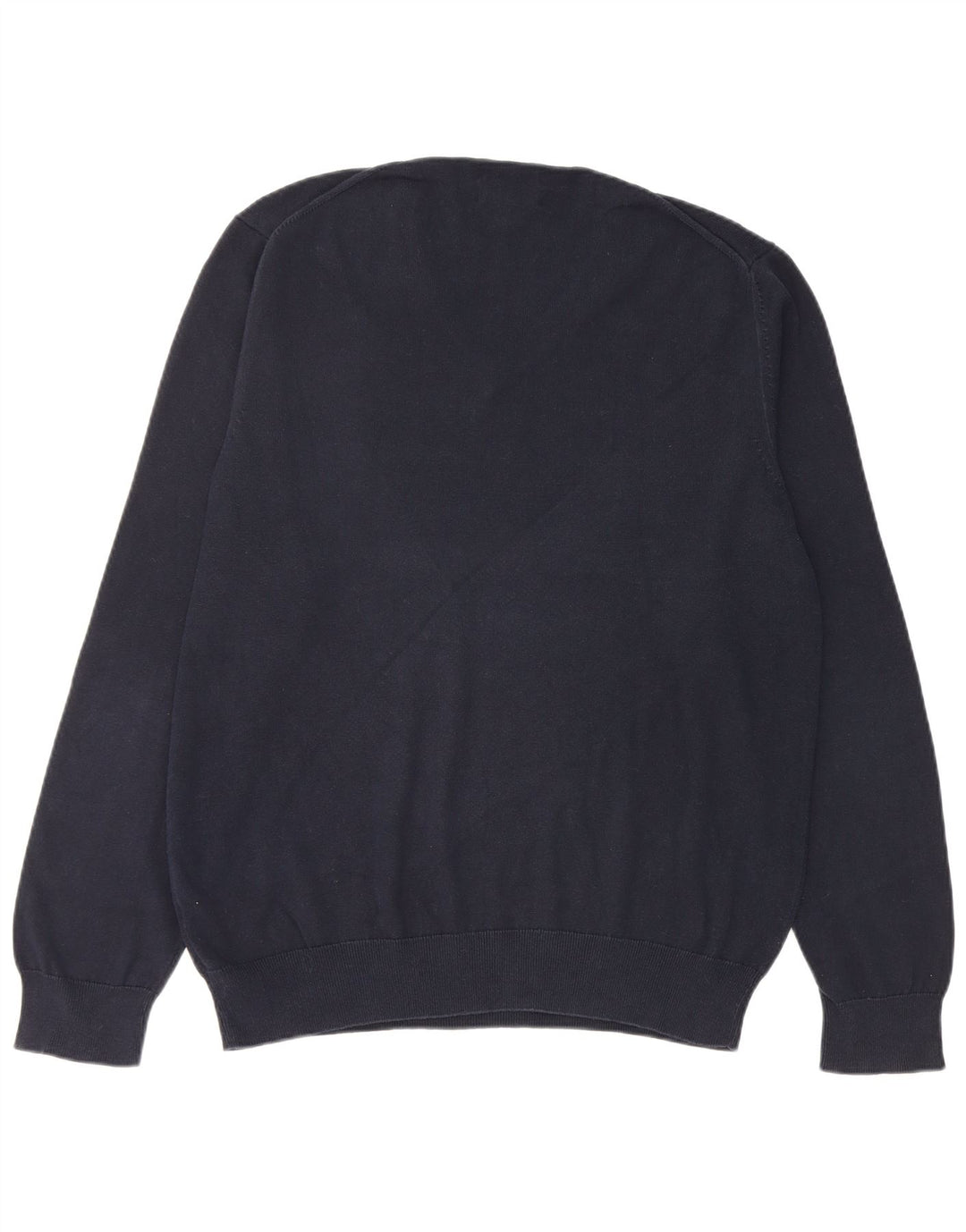 Maglione da uomo con scollo a V Marks & Spencer grande in cotone blu navy