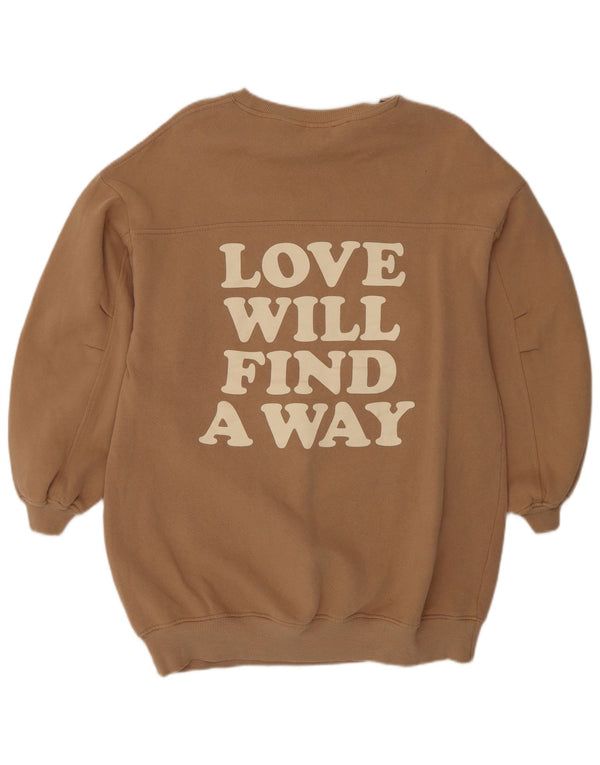 Felpa Zara per ragazze con grafica Disney, maglione, 13-14 anni, marrone