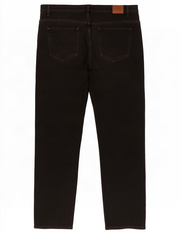 Jeans dritti da uomo Marks & Spencer blu Harbour W36 L33 cotone nero