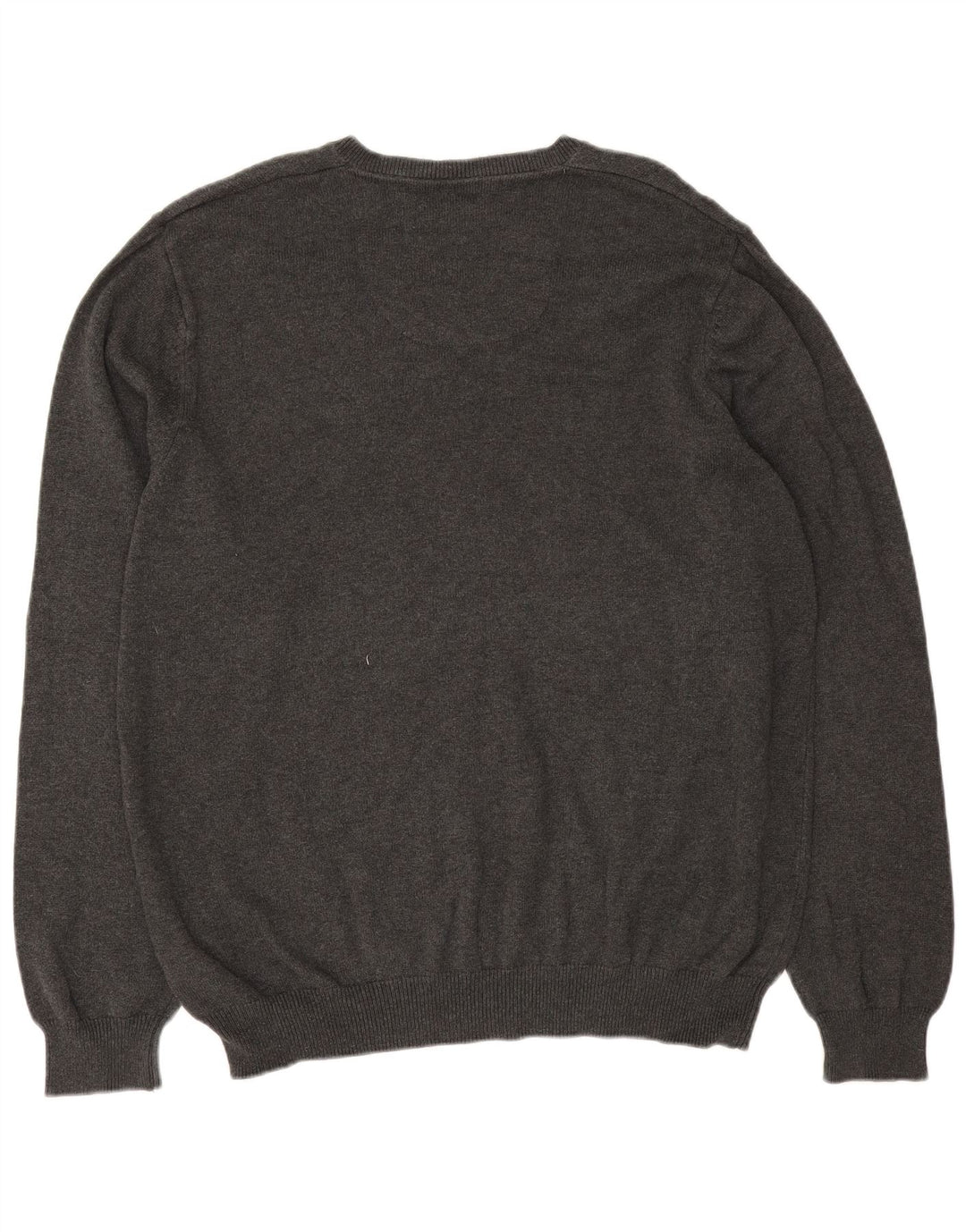 Maglione da uomo Marks & Spencer vestibilità regolare con scollo a V XL in cotone grigio