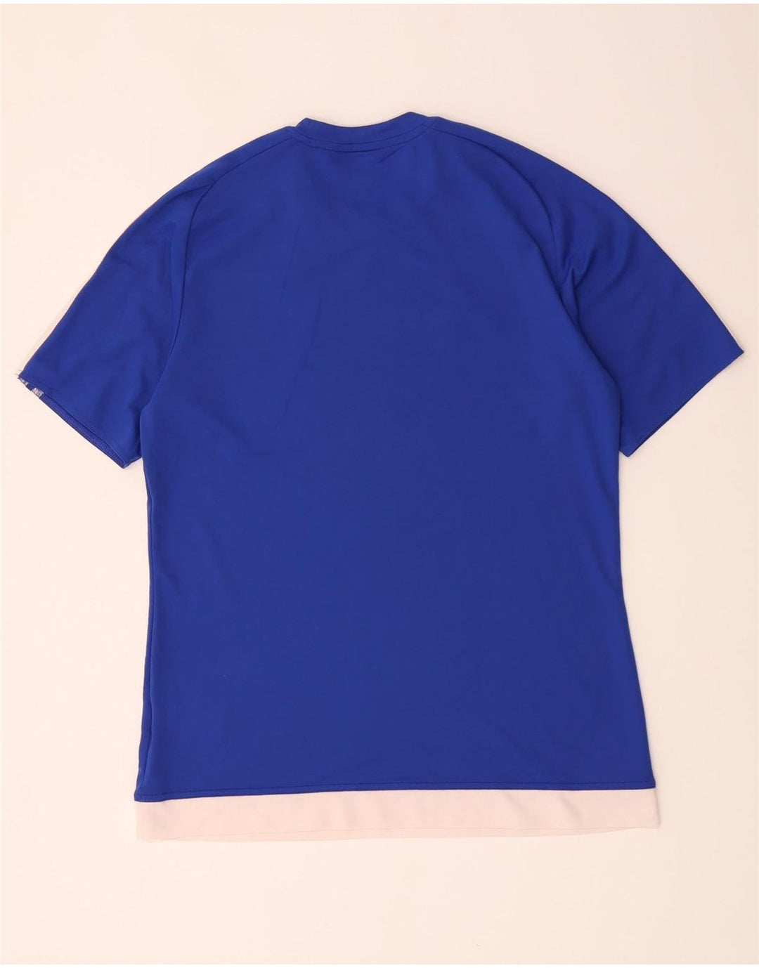 T-shirt Adidas Climalite da uomo Top in poliestere blu medio