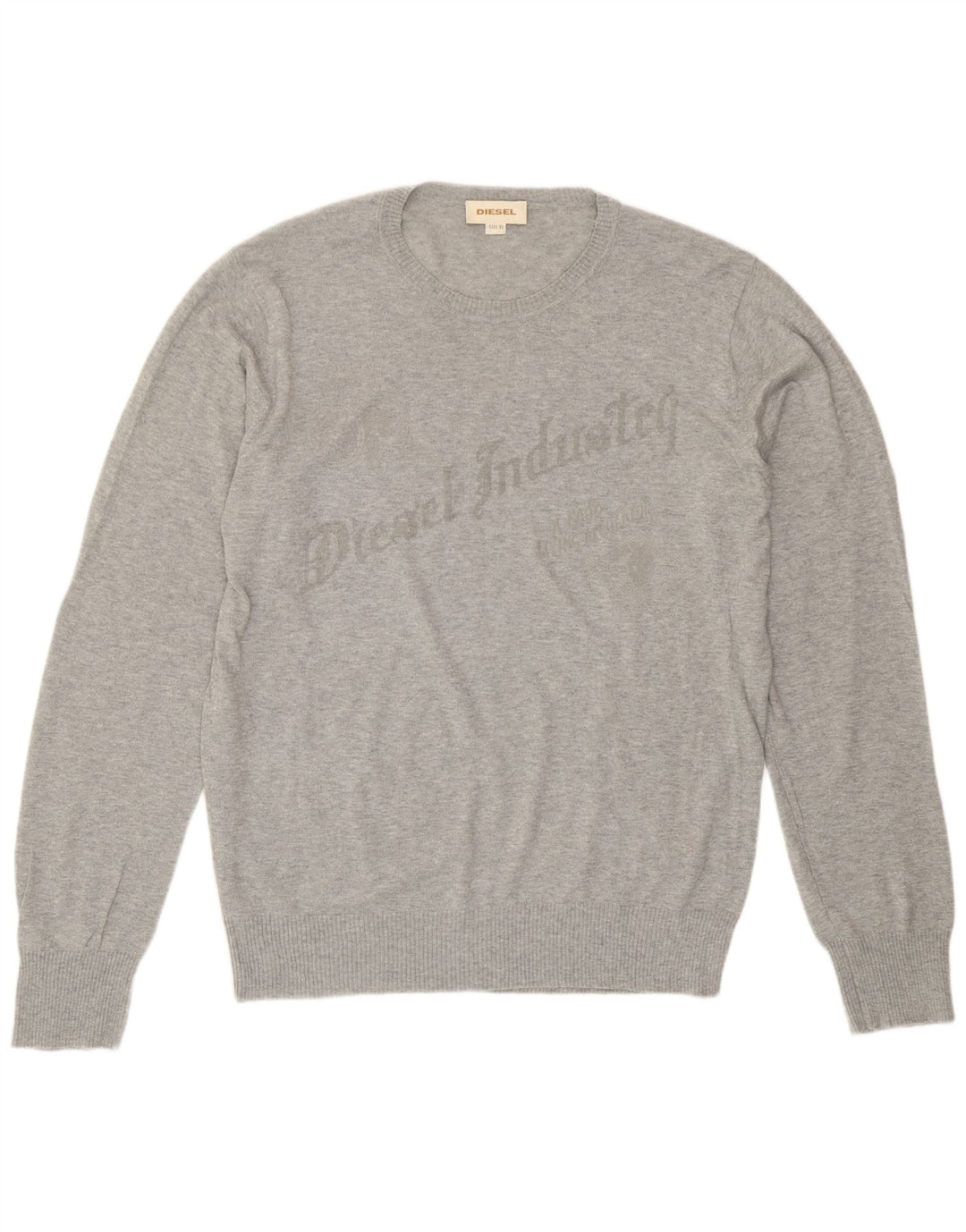 Maglione maglione girocollo con grafica da uomo Diesel XL grigio