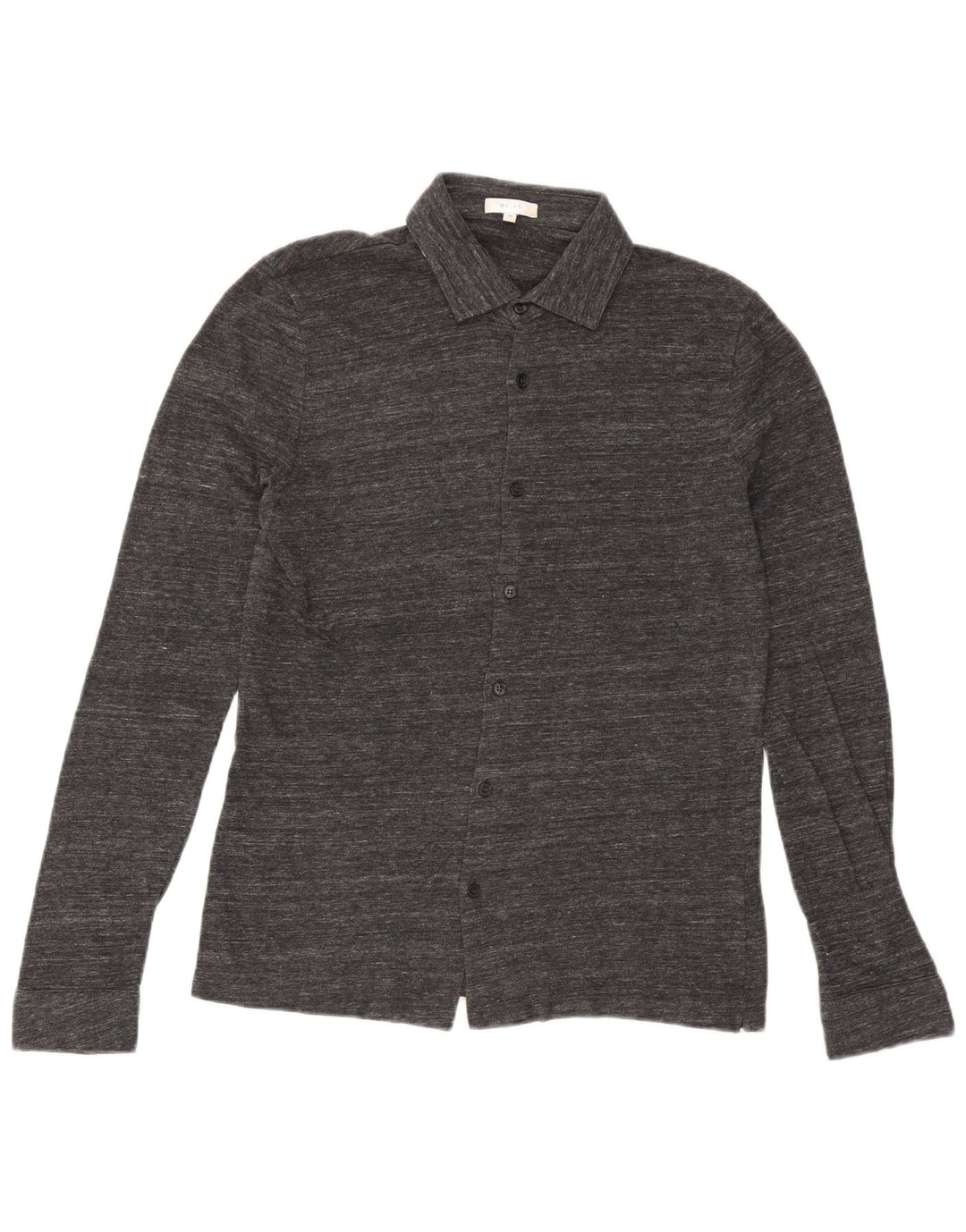 Camicia da uomo Reiss in cotone mélange grigio medio
