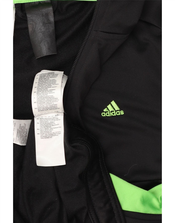 Giacca da ginnastica da uomo Adidas Small nera in poliestere color block