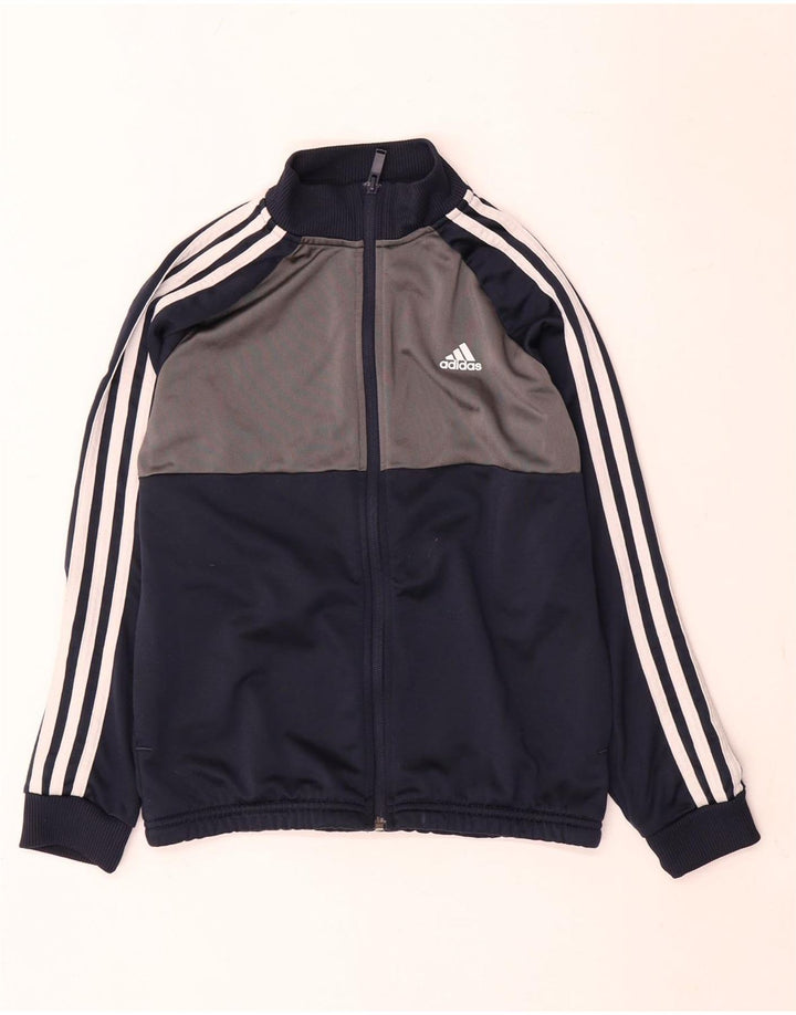 Giacca da tuta da ragazzo Adidas 11-12 anni Blu Navy Colourblock