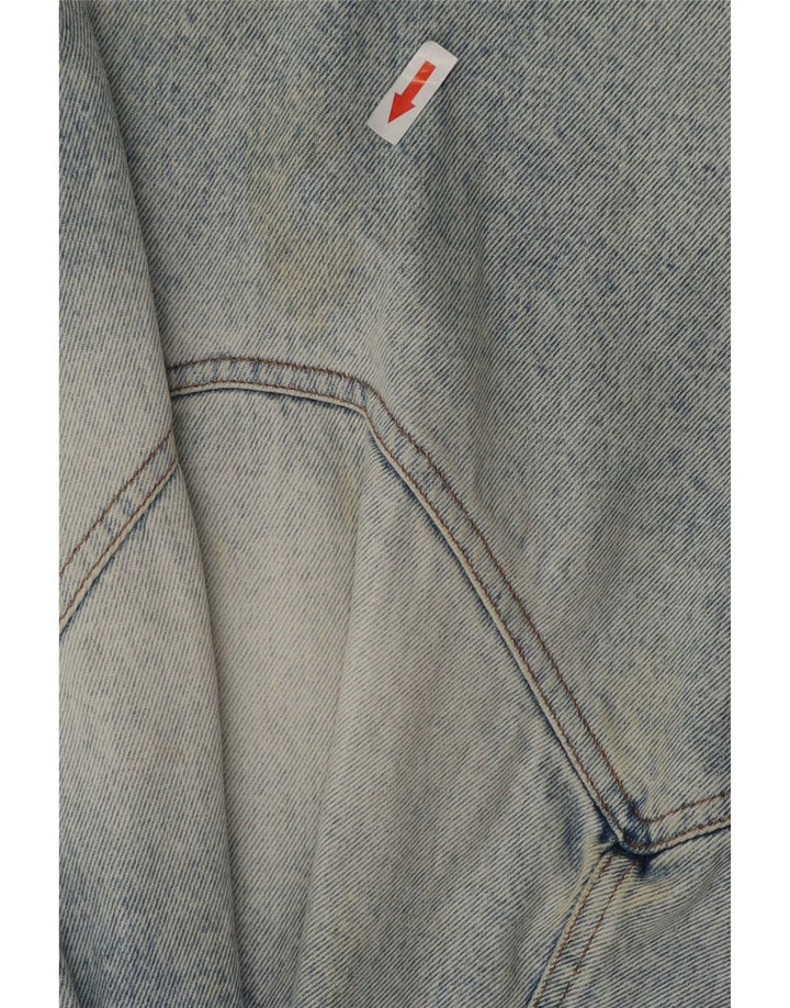 Giacca in denim vintage da donna corta UK 14 blu medio