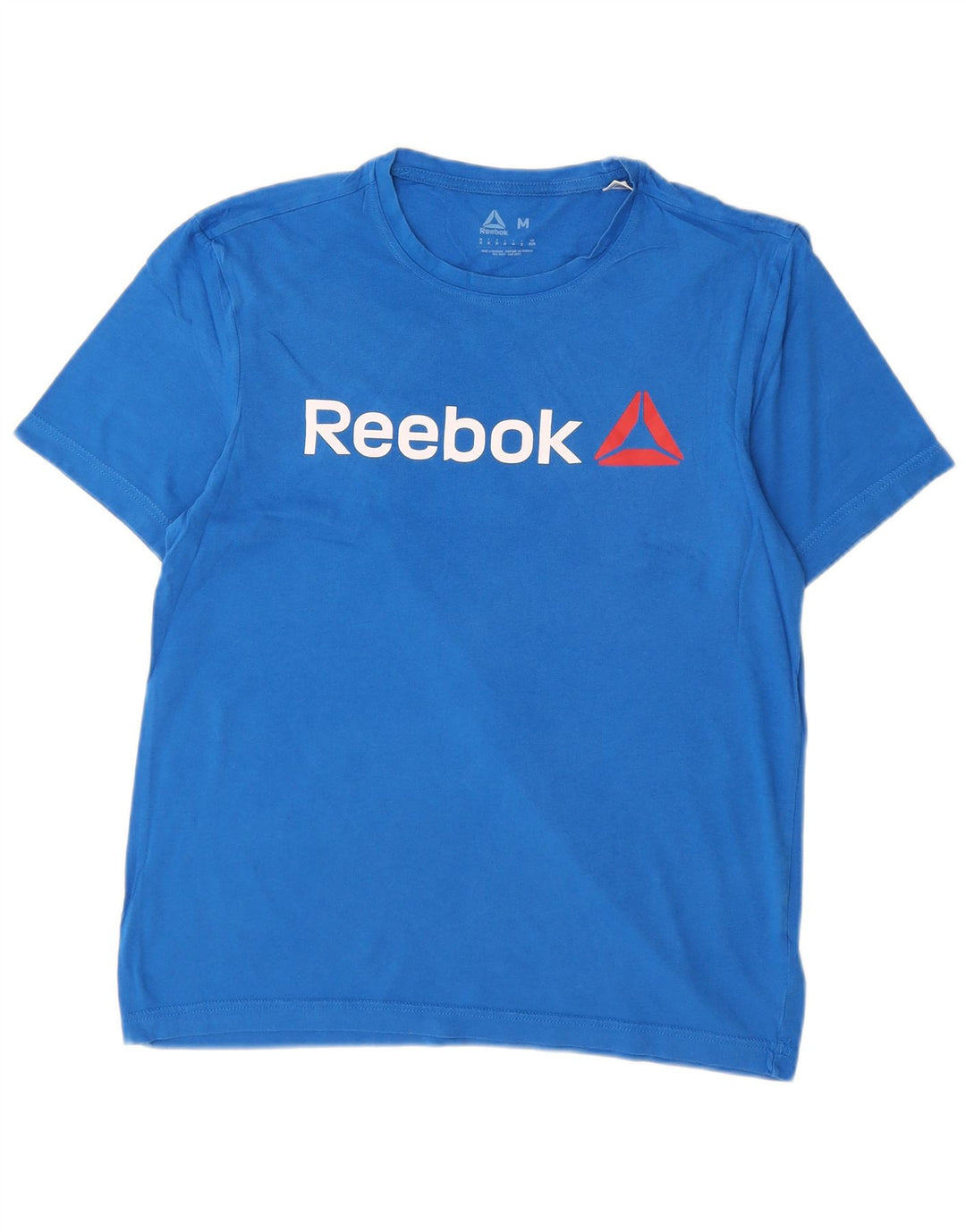 T-shirt grafica da uomo Reebok Top in cotone blu medio
