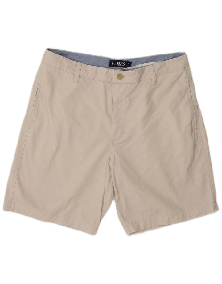 Pantaloncini chino da uomo Chaps W34 grandi in cotone beige