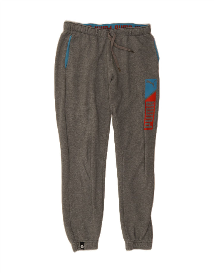 PUMA Mens Graphic Tracksuit Trousers Joggers Small Grey Cotton Vintage Puma and Second-Hand Puma from Messina Hembry 