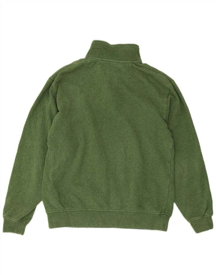 Felpa da uomo con vestibilità regolare con zip 1/4 Orvis, cotone verde medio