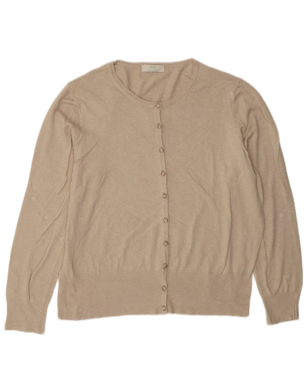 Maglione cardigan da donna Marks & Spencer UK 20 2XL Viscosa beige
