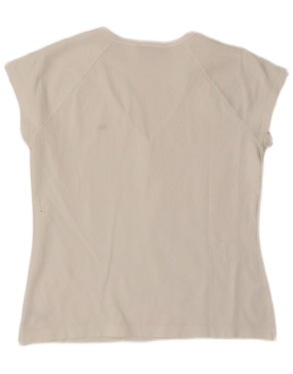 T-shirt da donna Lacoste taglia 44 grande in cotone bianco