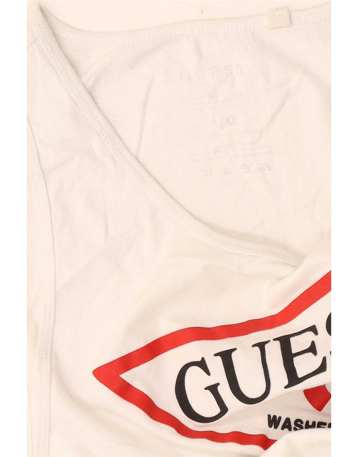 Canotta grafica da uomo Guess grande bianca