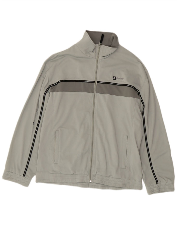 Giacca da tuta da uomo Lotto XL Poliestere color block grigio