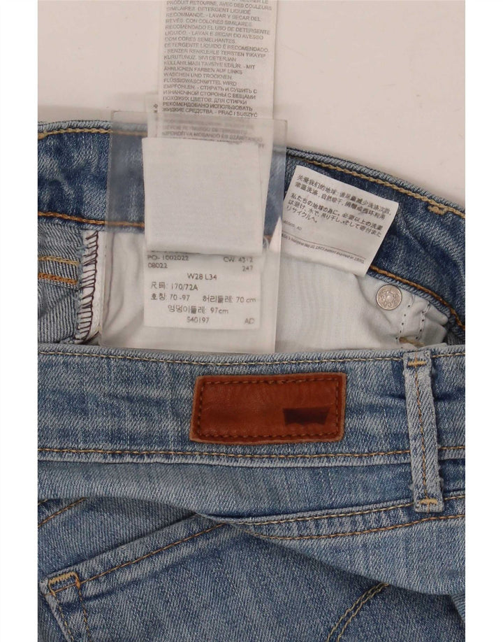 Jeans dritti da donna Levi's W28 L28 cotone blu