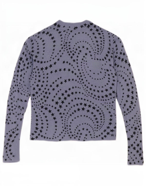 Maglione maglione con scollo a V da donna Marks & Spencer UK 12 Blu medio