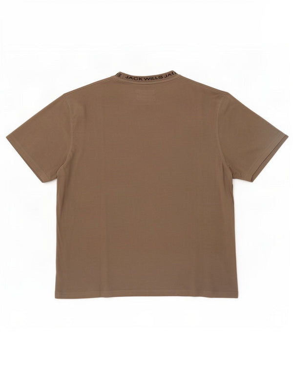 T-shirt grafica da uomo dalla vestibilità rilassata Jack Wills Top grande in cotone kaki