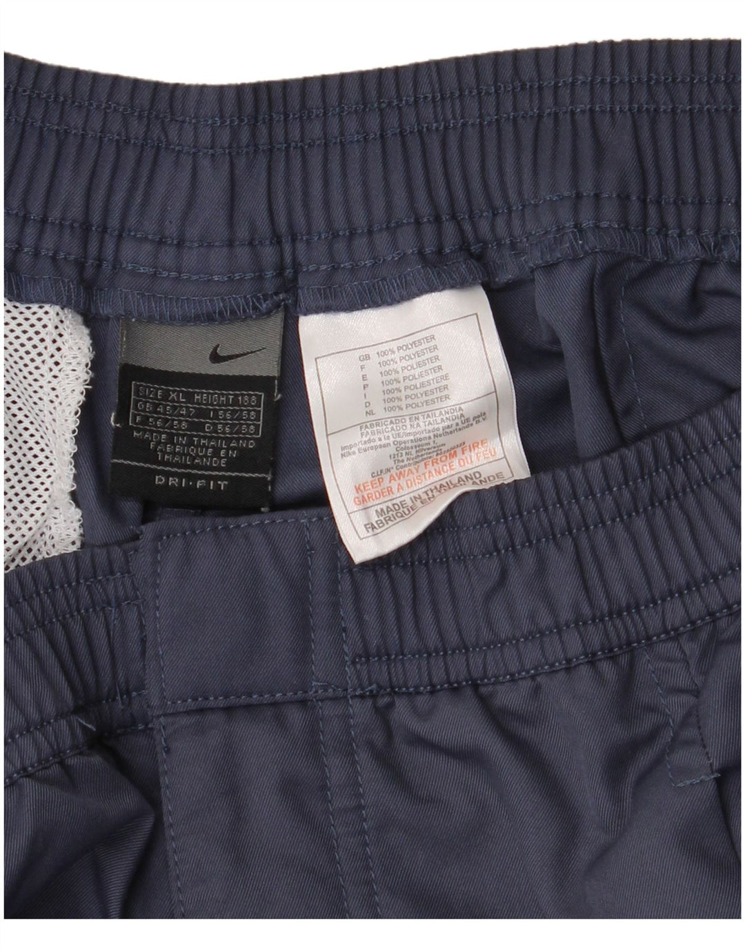 Pantaloncini chino con pegged NIKE Dri Fit da uomo UK 45/47 XL W38 poliestere blu navy