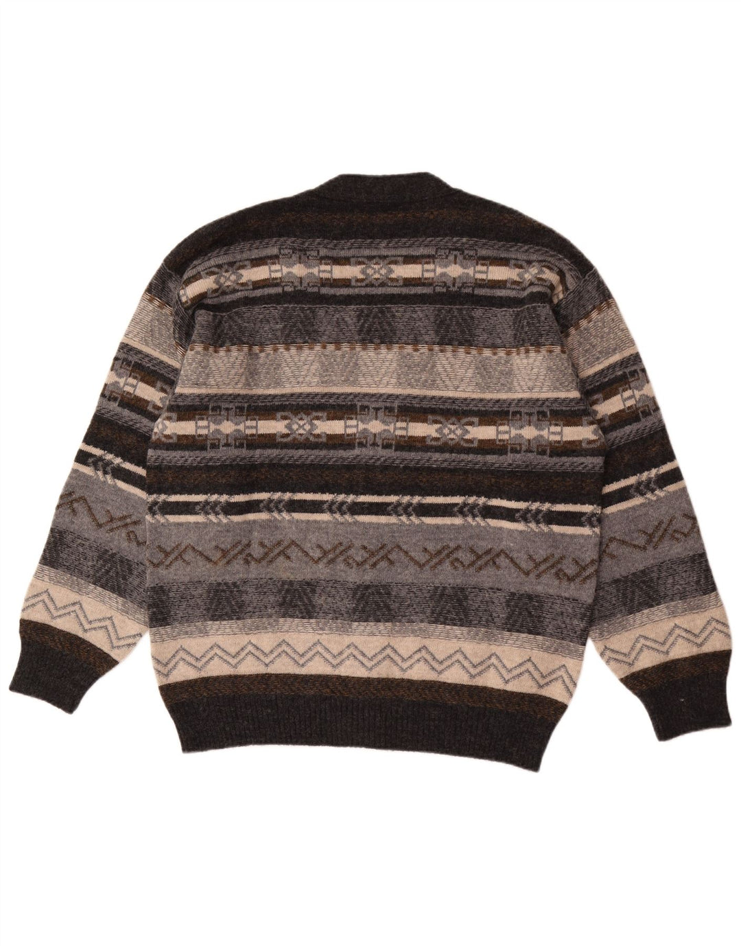 Gioferrari Maglia Cardigan Uomo IT 54 XL Grigio Lana Geometrica