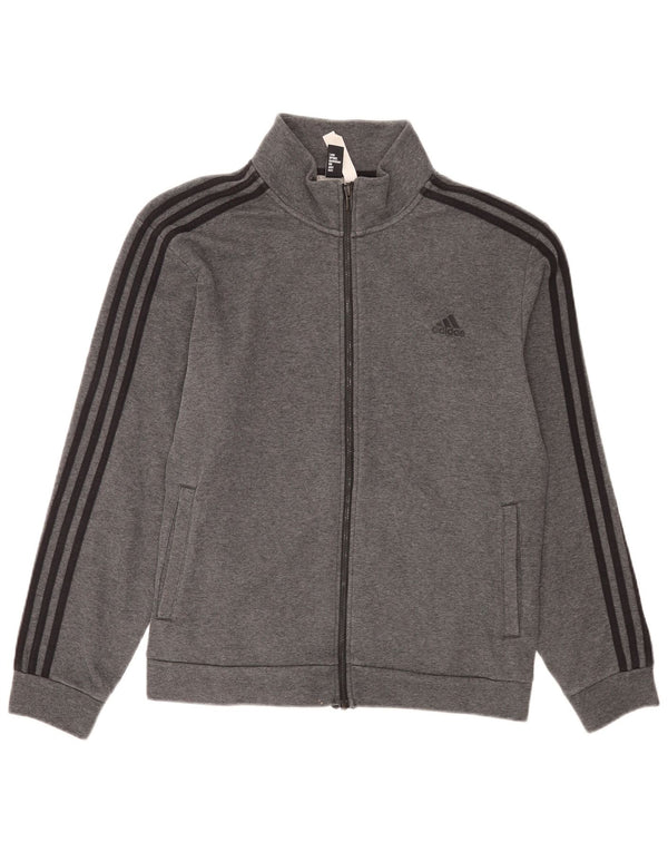 Giacca da tuta da uomo Adidas UK 44/46 grande cotone chiazzato grigio