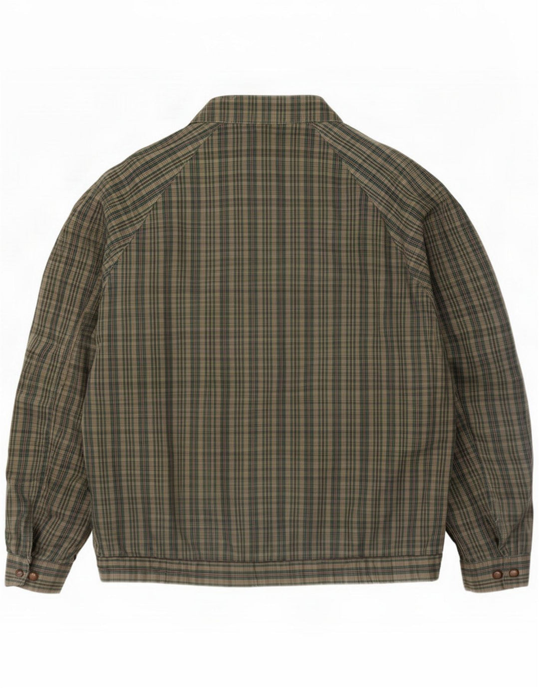 Giubbotto bomber vintage da uomo IT 46 piccolo verde a quadri