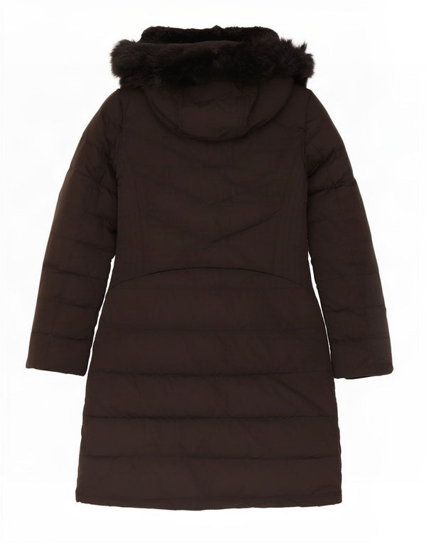 Cappotto imbottito con cappuccio da donna Zara UK 12 medio poliestere nero