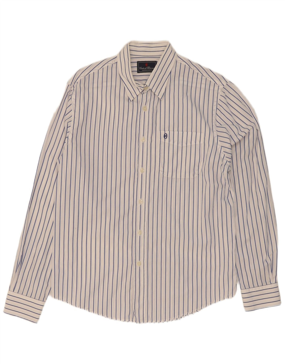 Camicia Uomo Conte of Florence Cotone Gessato Medio Bianco