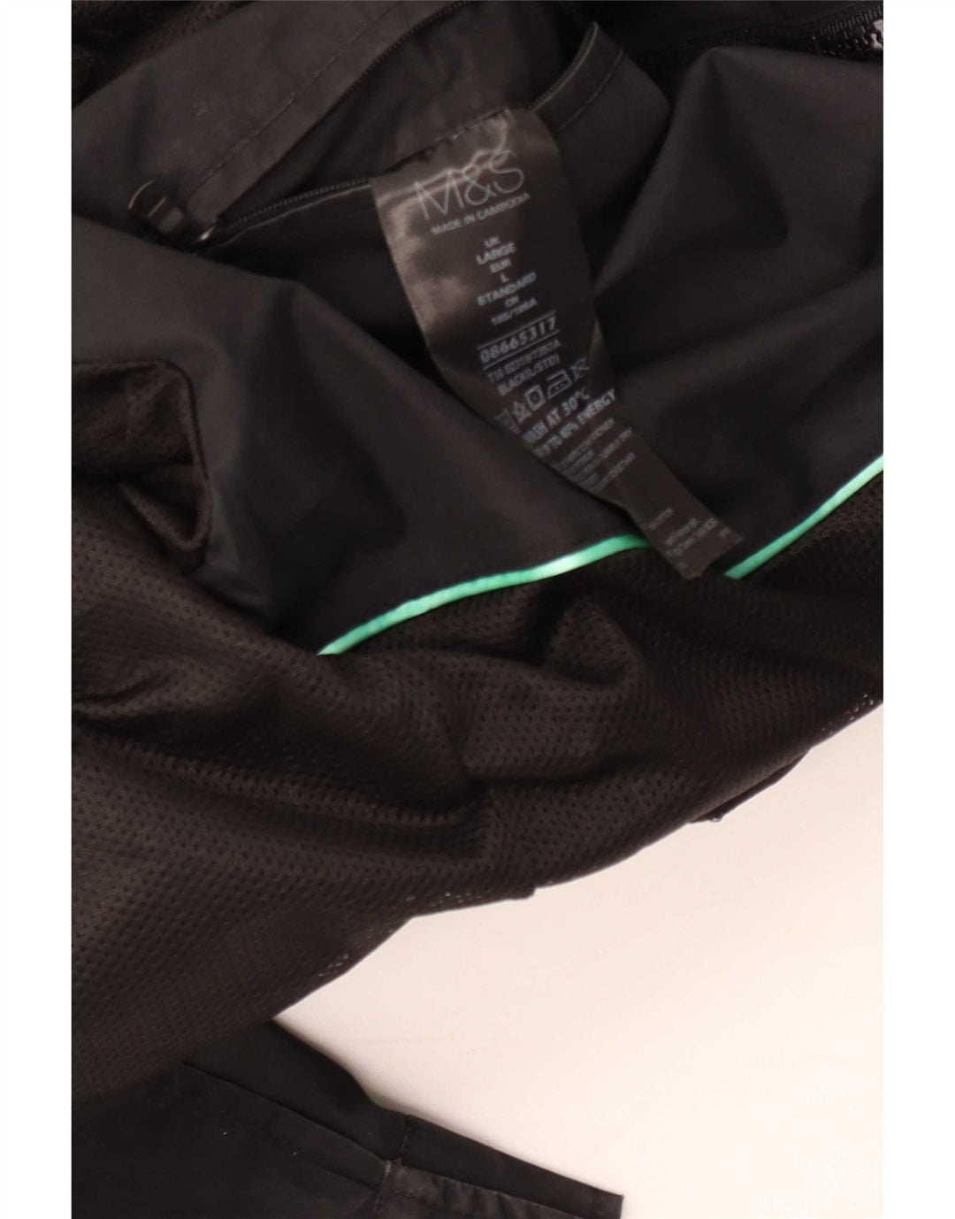 Giubbotto bomber da uomo Marks & Spencer UK 40 grande cotone nero