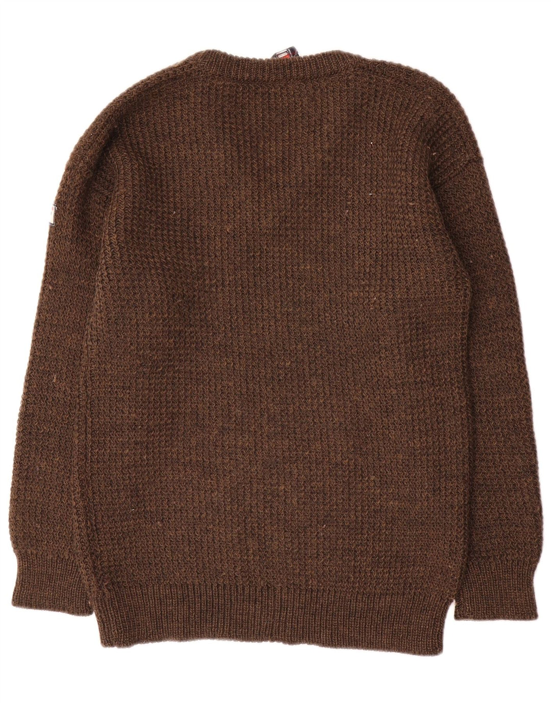 Maglione Fila da uomo con scollo a V UK 36 piccolo in lana marrone