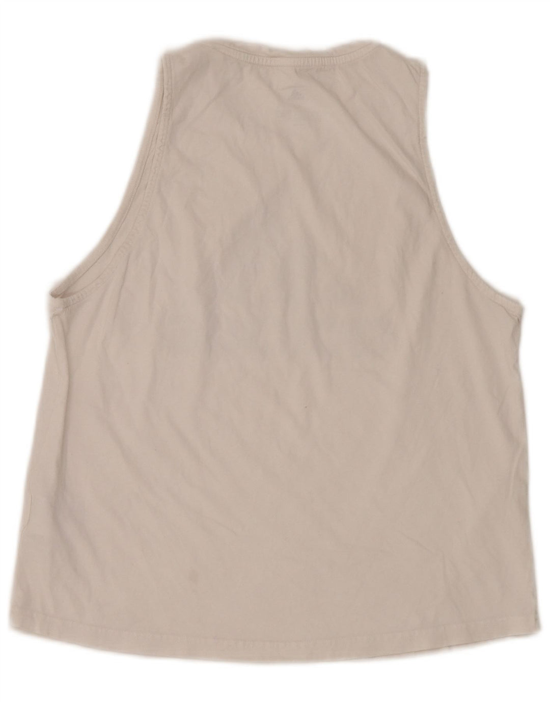 Canotta grafica da donna Adidas UK 12/14 Cotone bianco medio